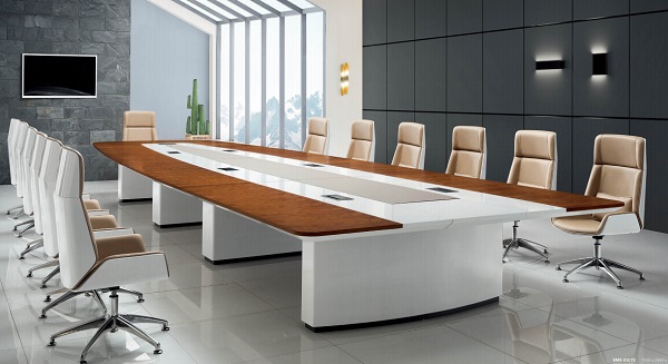 电动升降会议桌 洽谈桌小圆桌定制厂 鸿泰名办公家具接待桌批发