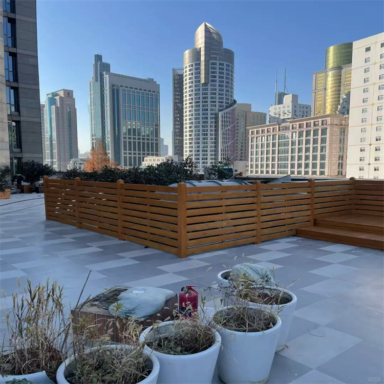 碳化防腐木护栏 园艺木质栅栏 花坛围栏田园风