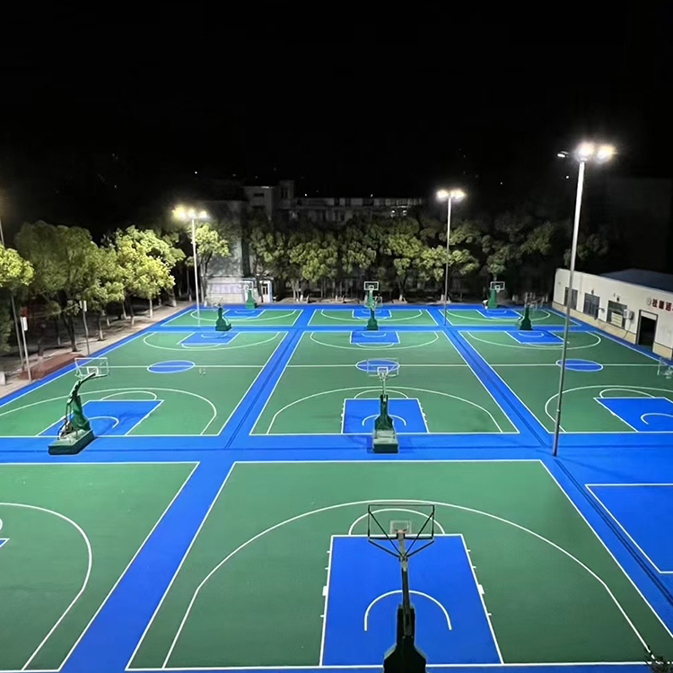 硅pu篮球场 硅PU场地施工 学校篮球场运动场