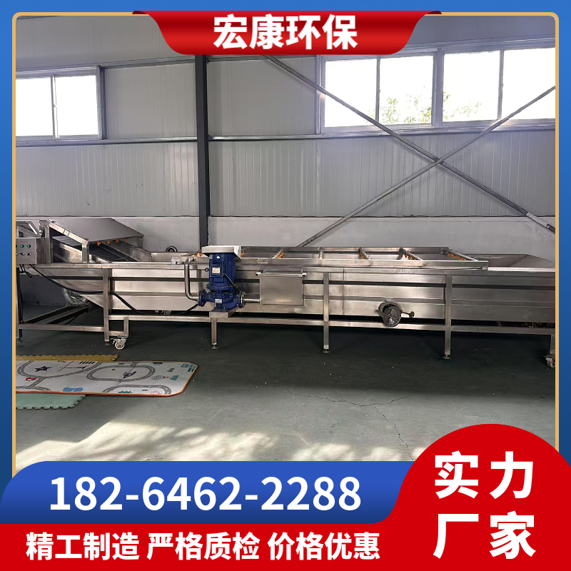 菠菜猕猴桃清洗机 不锈钢果蔬大型气泡清洗设备 清洗榨汁流水线