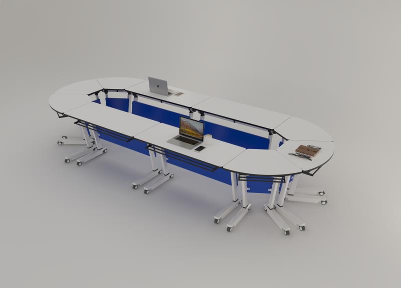 培训桌椅组合移动办公桌多功能拼接会议室长桌简约现代折叠会议桌